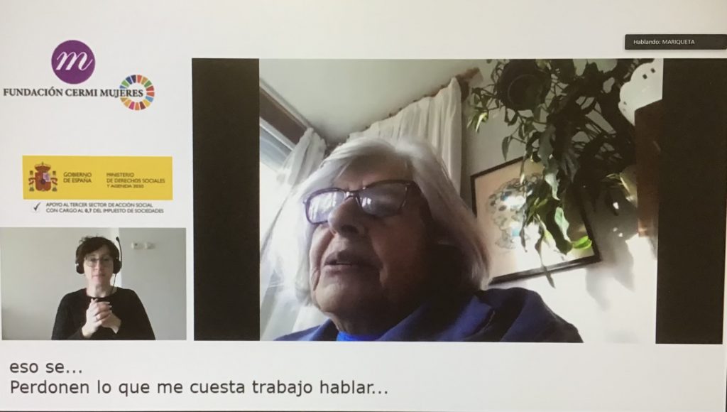 Mariqueta Vázquez durante su intervención en la V Conferencia Sectorial de Mujeres y Niñas con Discapacidad