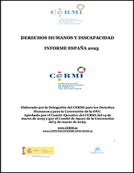 Portada del nforme de Derechos Humanos y Discapacidad España 2023