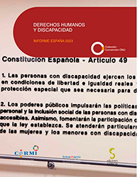 Portada del Informe Derechos Humanos y Discapacidad España 2023 del CERMI